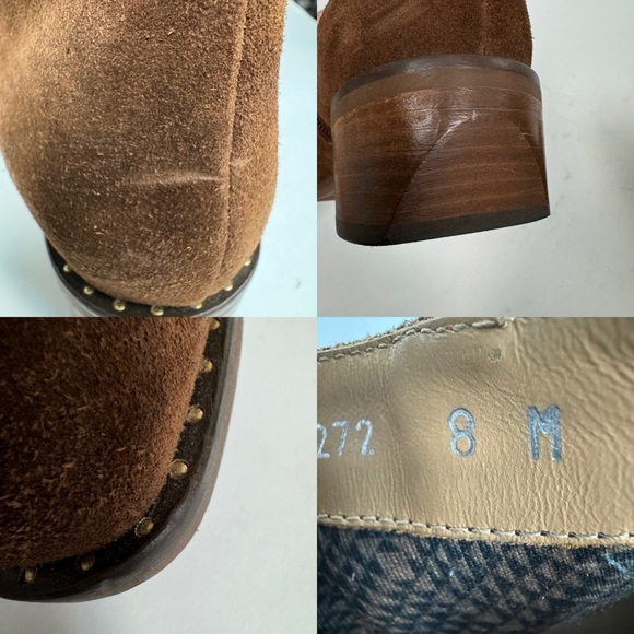 Aquatalia Carisa Bootie Brown Suede Ankle Boots Flat Heel Chestnut Size 8 $450 - Picture 9 of 10